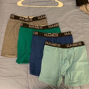 4 Pairs of Hanes Boxer Briefs (Medium)
